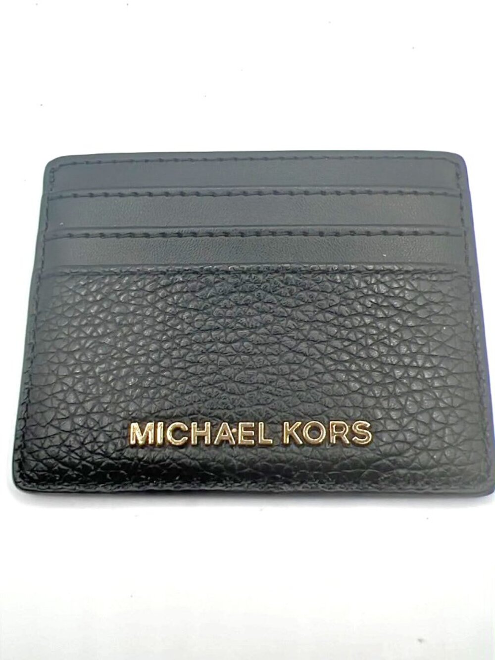 Michael Kors Black Leather Card Holder / Slim Wallet